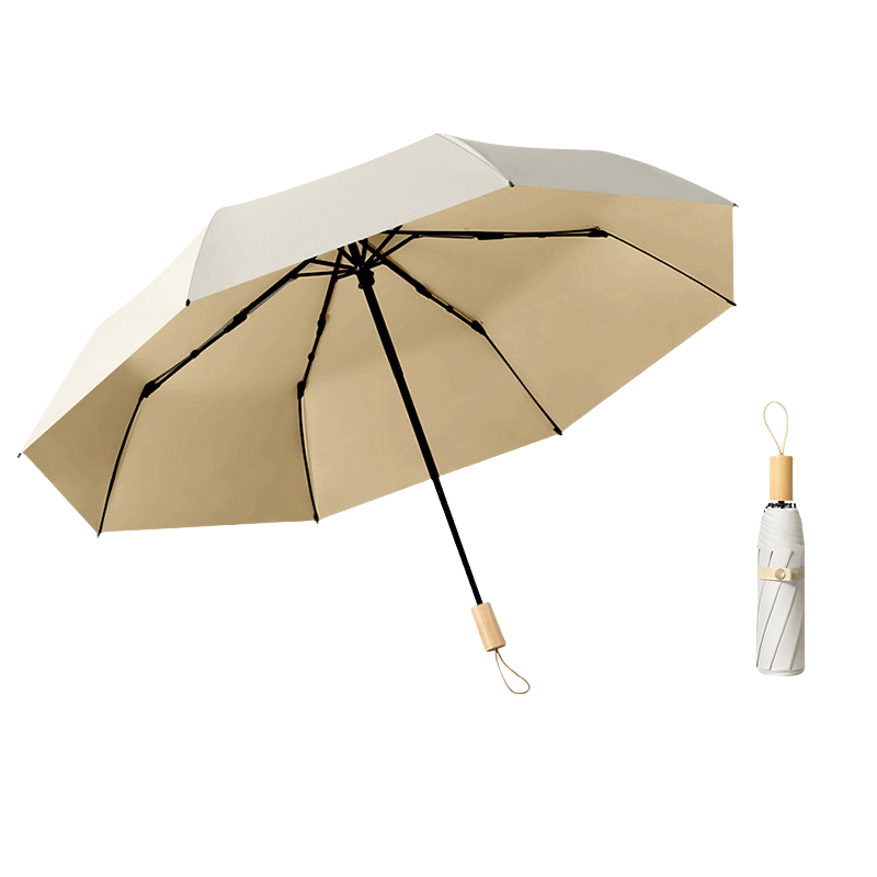 丰懋 小清新遮阳太阳伞晴雨两用升级彩胶雨伞 FXYB13 60*98cm  生椰拿铁（单位：把）