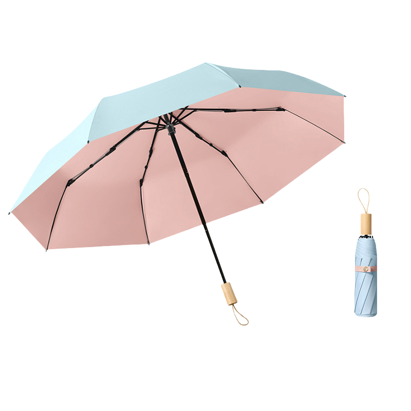 丰懋 小清新遮阳太阳伞晴雨两用升级彩胶雨伞 FXYB13 60*98cm  薄荷海盐（单位：把）