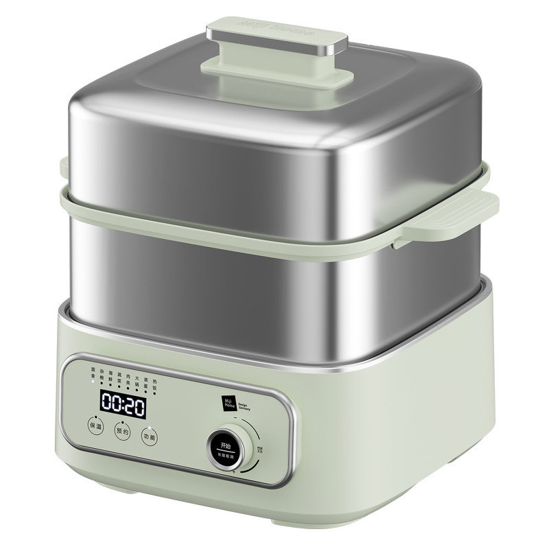 Miji Home Design Germany 多功能电蒸箱 FS-L1281 火锅容量2.8L+蒸屉容量13L 浅绿色（单位：个）