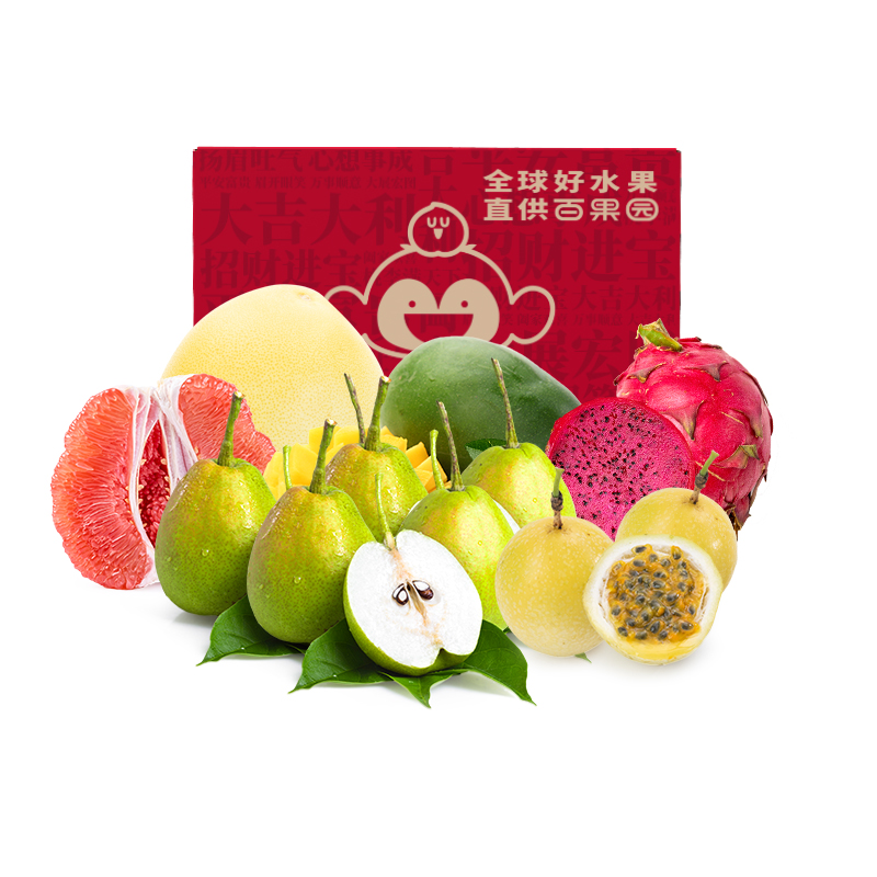 百果园（PAGODA） 月满果香时令水果礼包 2025tc-jr-891001 3700g（5种水果组合） 混色（单位：件）