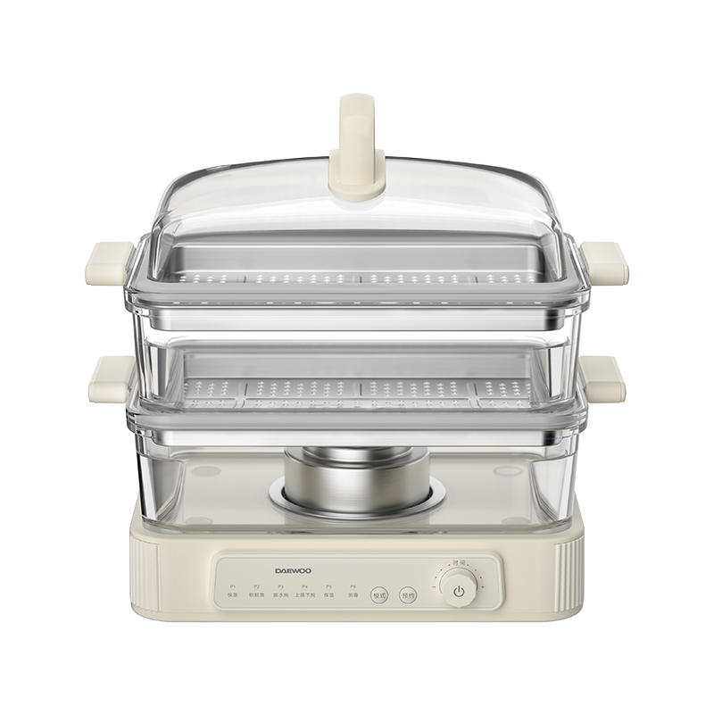 大宇（DAEWOO） 多功能蒸汽料理锅 S22 8L  奶糖白（单位：台）