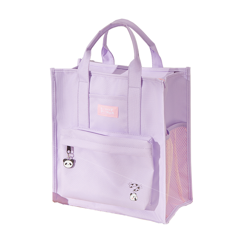 三年二班 胖哒补习袋 补习袋 点点问号 288*315*140mm 紫色（单位：个）