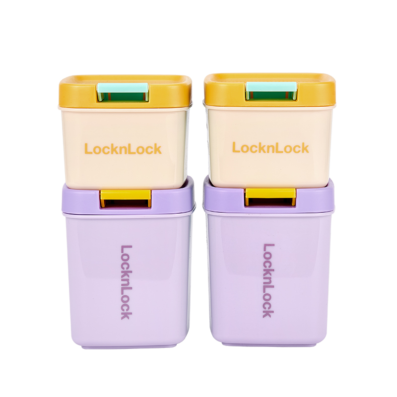 乐扣乐扣（LOCK&LOCK） 玩趣密封罐4件套 HTE824S4FU 220m*2个；310mL*2个 混色（单位：套）