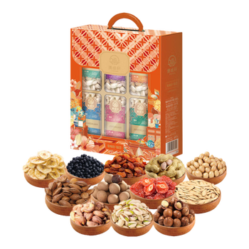 集味轩 礼盒 坚果锦荟坚果礼 1500g 橙色（单位：盒）