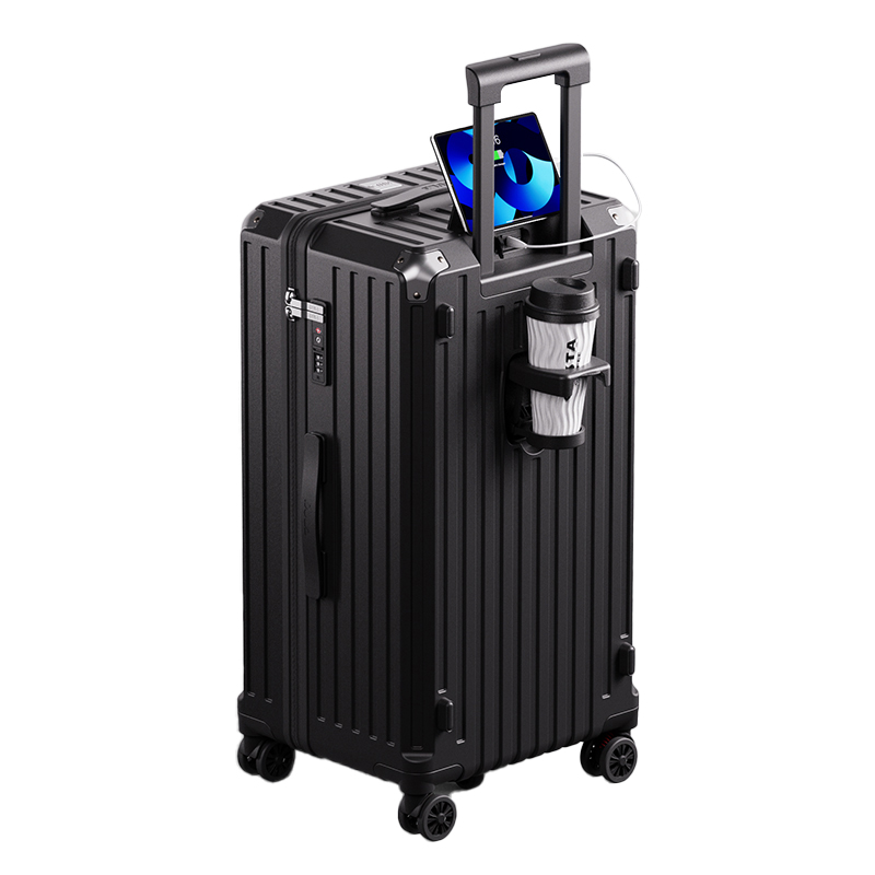 DULA 拉链款行李箱 D2188 加厚运动版 28寸 耀夜黑（单位：个）