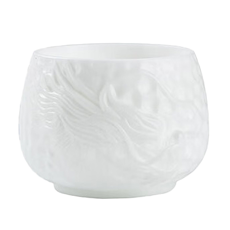 金镶玉  主人杯 羊脂玉白陶瓷  盛世祥龙 180ml 白色（单位：个）