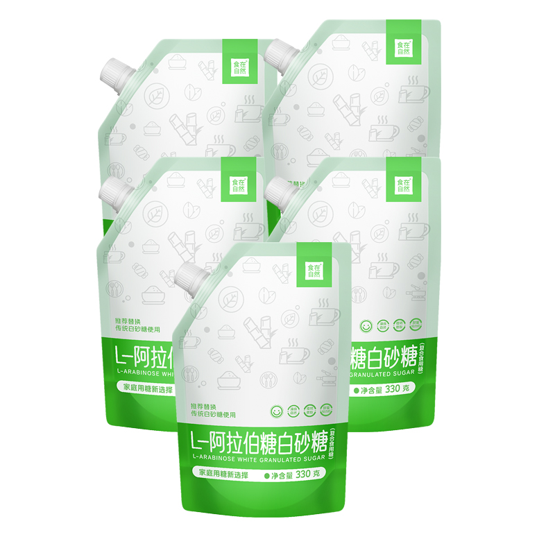 食在自然/DINENATURALLY 家用调料食糖 阿拉伯糖白砂糖 330g*5袋 雾雨绿（单位：组）
