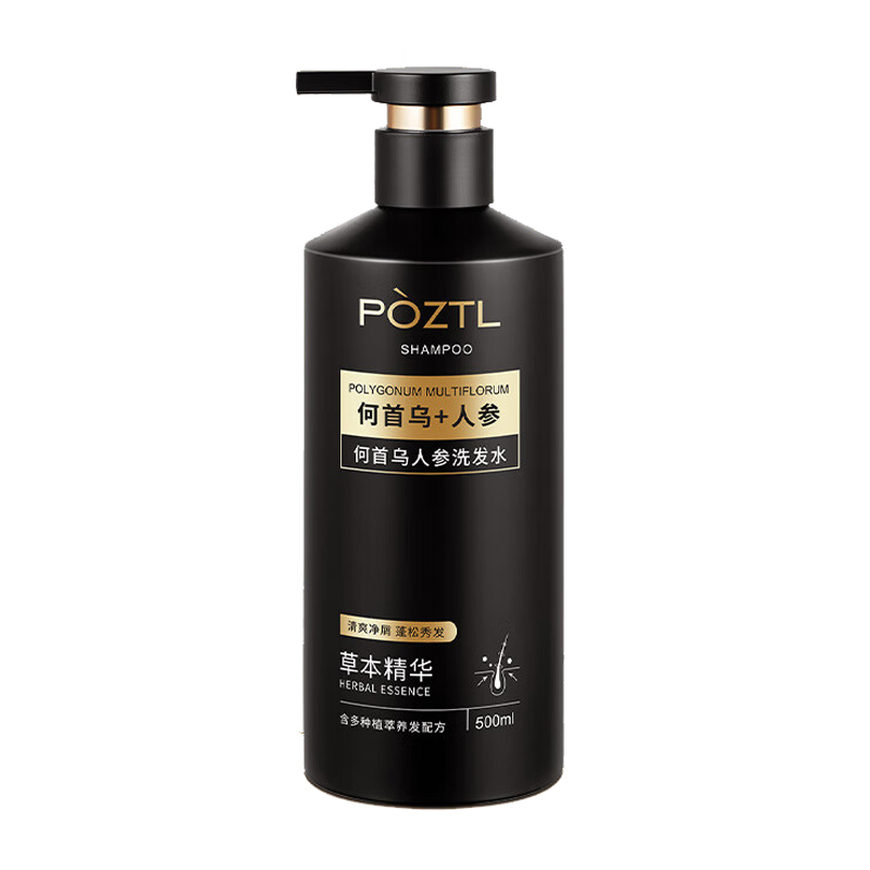 泊紫汀兰（Pozitilan） 人参何首乌 洗发水 1瓶 500ml 黑色（单位：瓶）