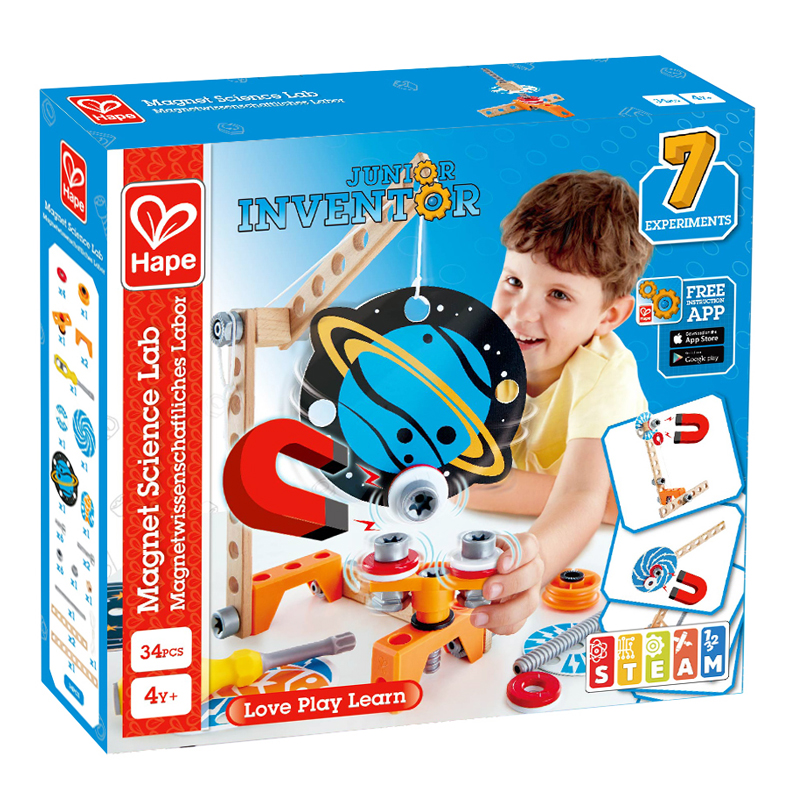 Hape 科学物理实验磁力套玩具 E3033 0.45kg 混色（单位：套）