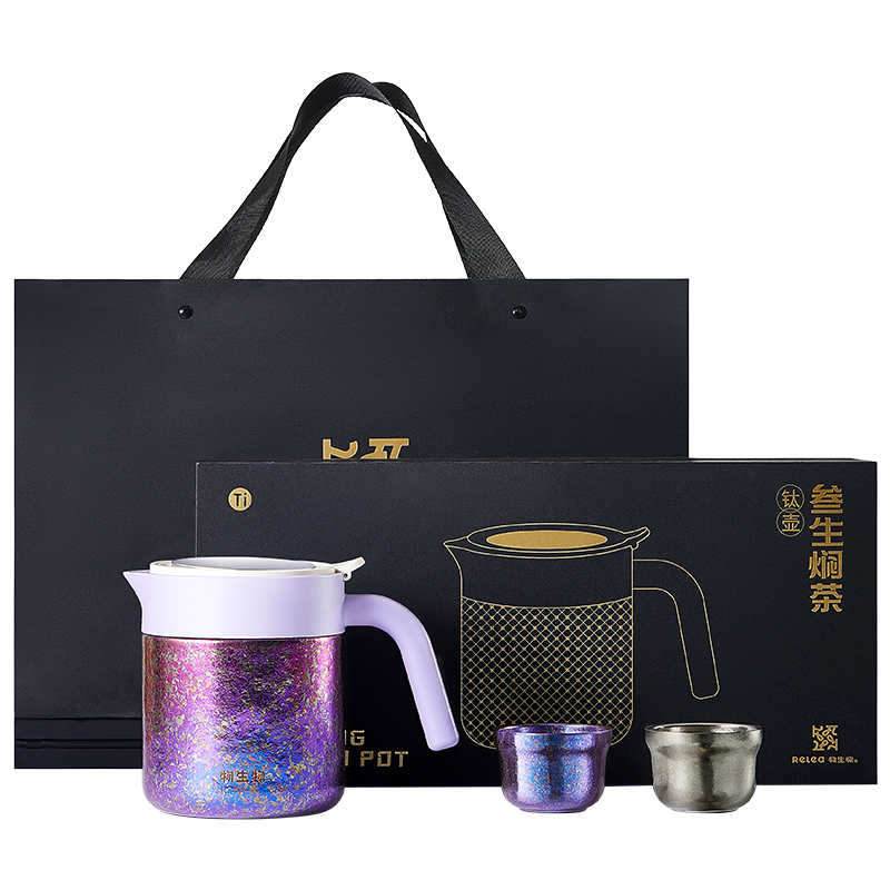 物生物（RELEA） 叁生焖茶钛壶套装 JV022501-0680-LS00 680ML 流光紫（单位：个）
