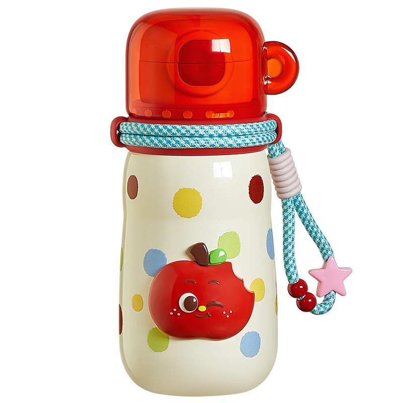 物生物（RELEA） 萌粒保温杯 JV012556-0560-HS00 560ML 元气苹果红无杯套（单位：个）