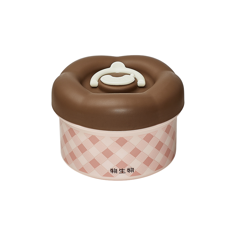 物生物（RELEA） 朵朵派不锈钢饭盒 JV042501-0600-FS00 600ML 纸杯樱桃粉（单位：个）