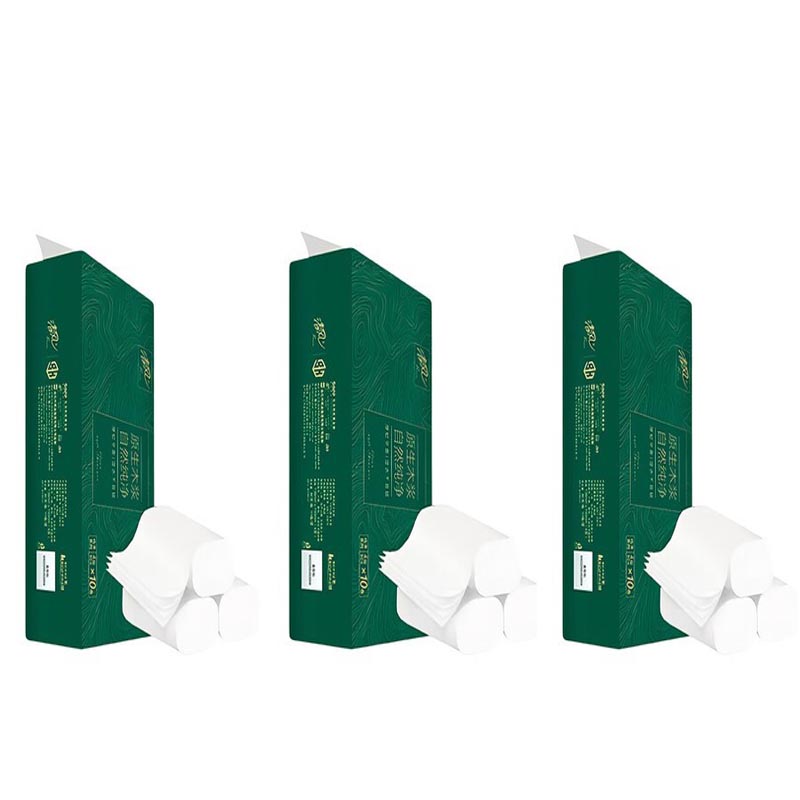 清风 纯净系列4层10卷*80g无芯卷纸 A02BGD-3T 4层 800克*3提装 绿色（单位：组）