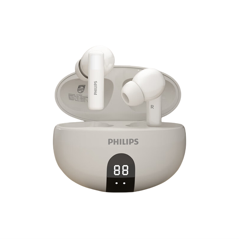 飞利浦（PHILIPS） 蓝牙耳机入耳式真无线 TAT3559 续航20小时 白色（单位：副）