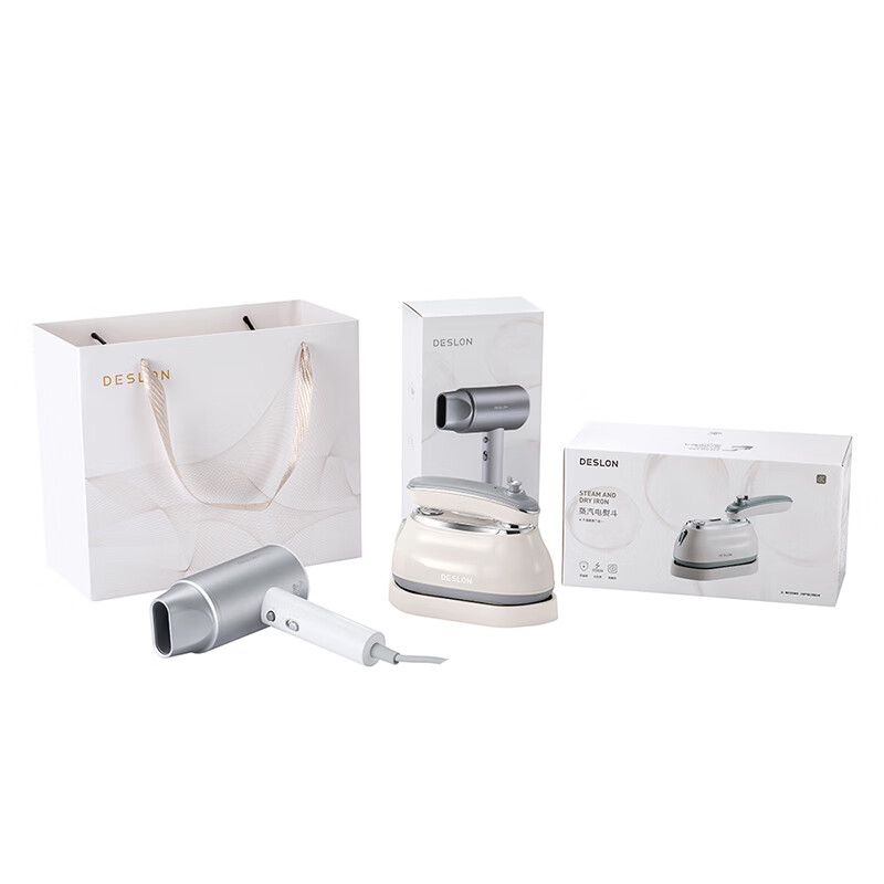 德世朗（DESLON） 蒸汽电熨斗-电吹风 DDQ-TZ05 2件套 白色（单位：套）