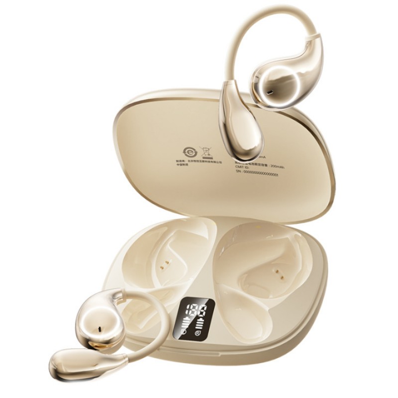 联想（Lenovo） 蓝牙耳机 挂耳式 TA320 蓝牙5.4  米色（单位：副）