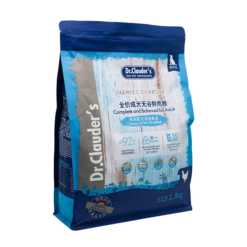 克劳德医生 成犬粮 成犬用无谷鲜肉粮鸡肉配方添加鱼油 1.8kg 蓝色（单位：袋）