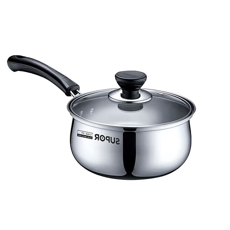 苏泊尔（SUPOR） 好帮手不锈钢单底奶锅1.3L VT16HS03 16CM  银色（单位：个）