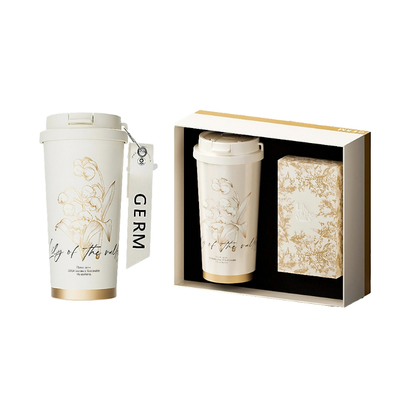 格米 GERM铃兰系列礼盒 铃兰闪耀保温杯+丝巾 咖啡杯*1 、丝巾*1 黄白色（单位：套）