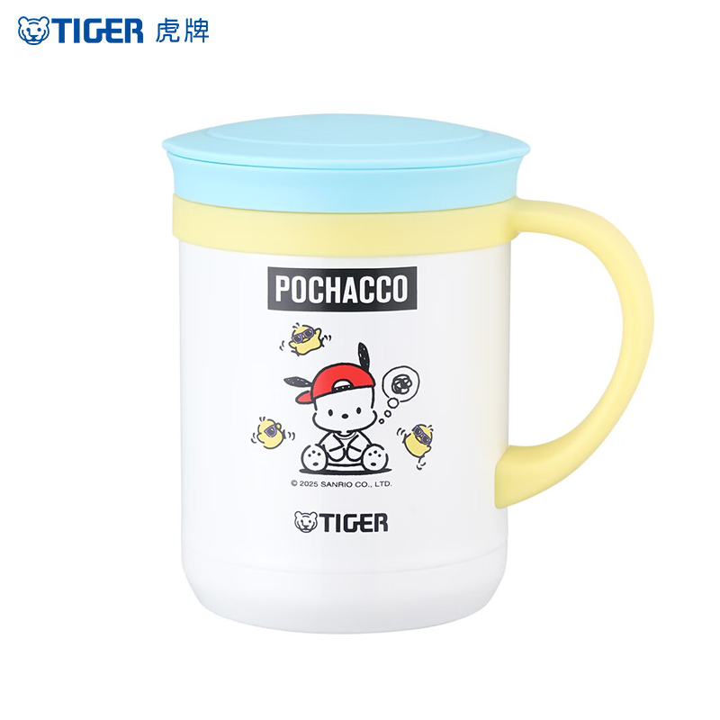虎牌（TIGER） 不锈钢保温杯 CWM-L35C-帕恰狗 350ml 天蓝色（单位：个）