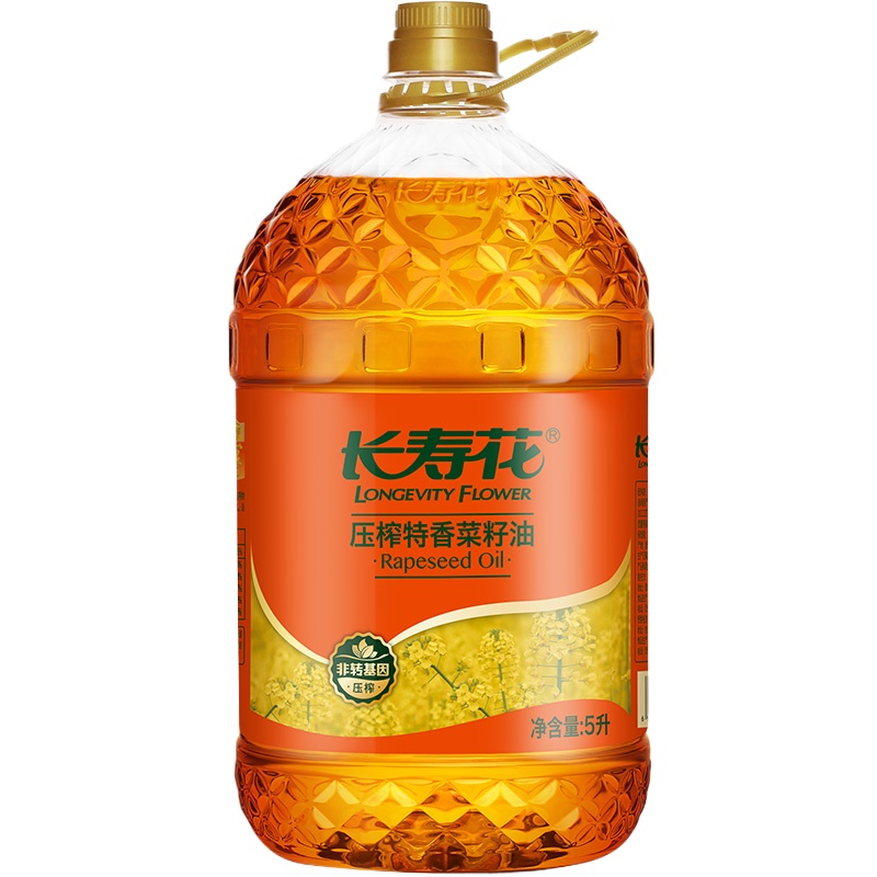 长寿花 压榨食用油 特香菜籽油 5L 混色（单位：桶）