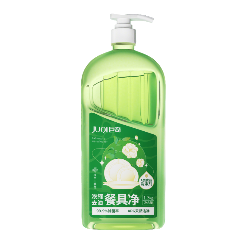 巨奇（JUQI） 餐具净植萃洗洁精 a类食品级 1.3kg 无色（单位：瓶）