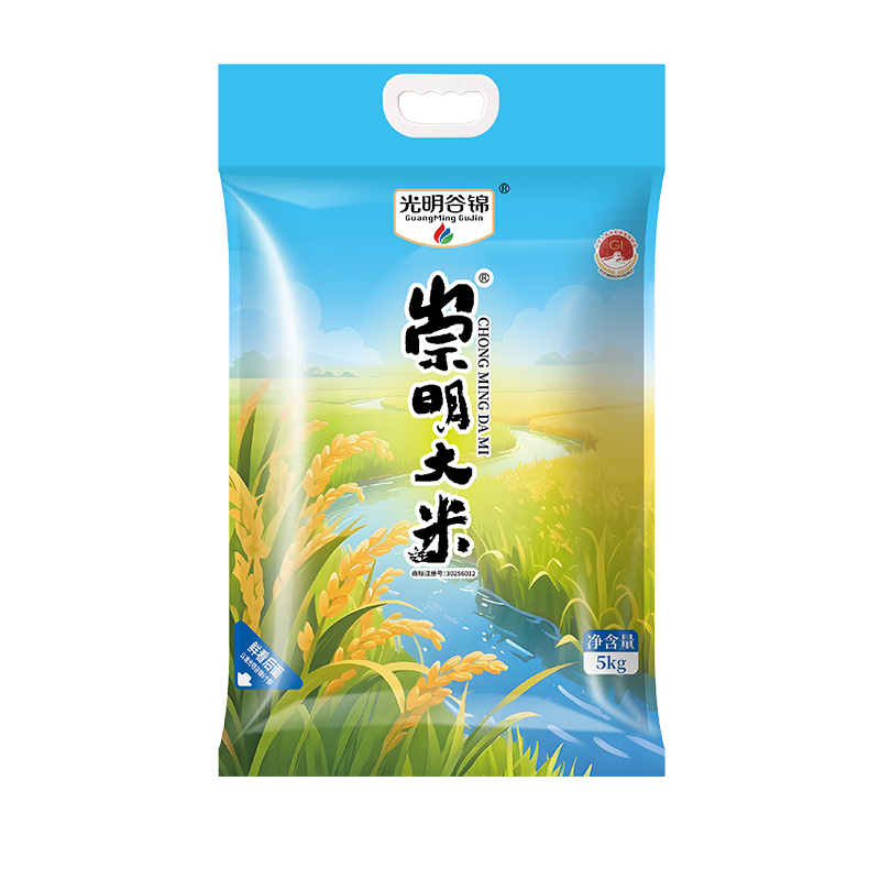 光明谷锦 崇明大米（地标） 非真空包装 5kg 天蓝色（单位：袋）