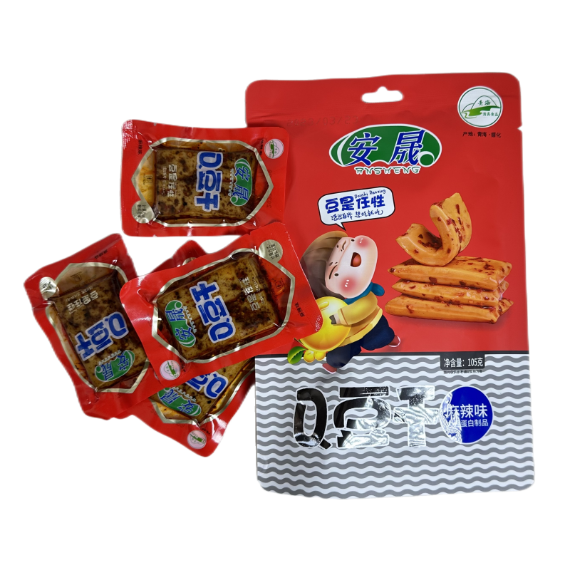 安晟（ansheng） (大豆蛋白制品） 豆干 105/袋*3  红色（单位：组）