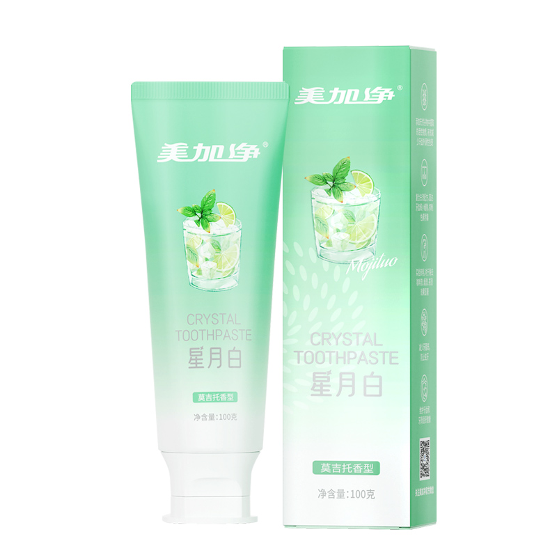美加净（MAXAM） 星月白牙膏 莫吉托香型 100g*3  绿色（单位：组）