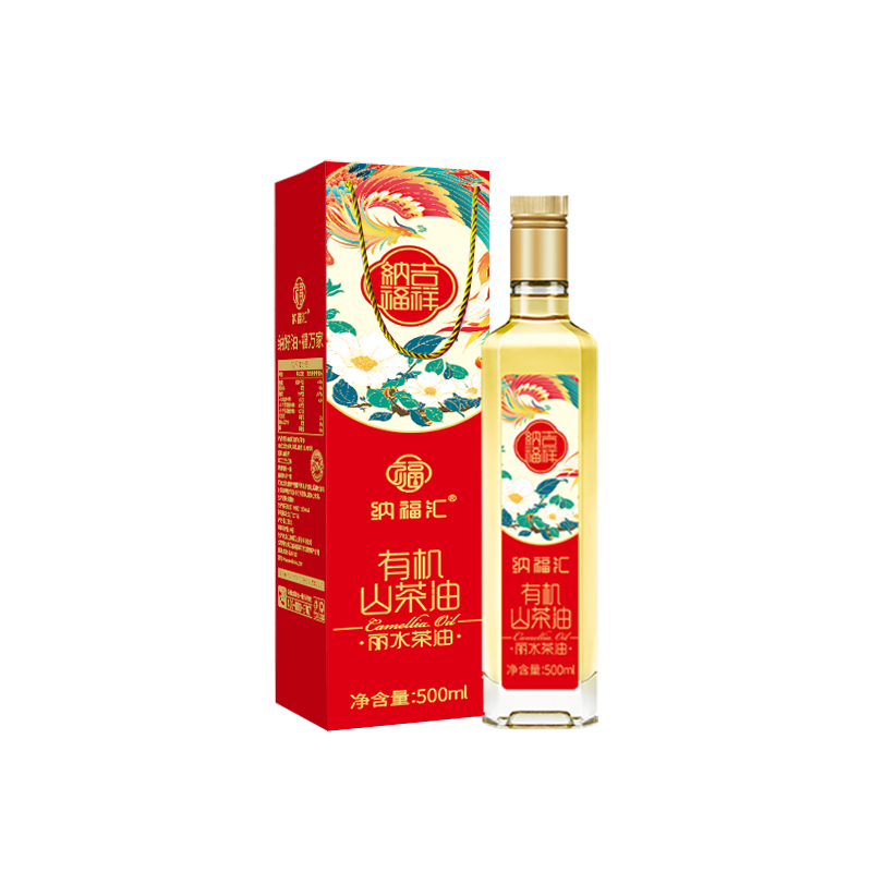 纳福汇 吉祥有机山茶油单瓶 G-01 500ml 红色（单位：盒）