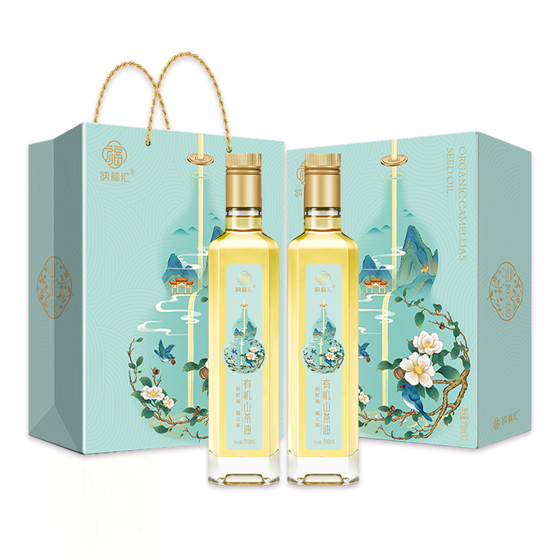 纳福汇 福禄有机山茶油 G-04 750ml*2 天蓝色（单位：盒）