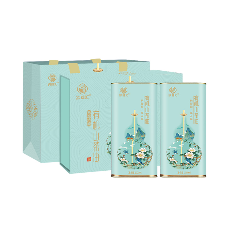 纳福汇 福禄有机山茶油 G-06 1000ml*2 天蓝色（单位：盒）