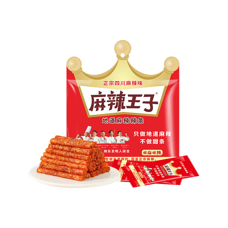 麻辣王子 辣条 很麻很辣 110g/袋*6袋（共36小包） 红色（单位：组）