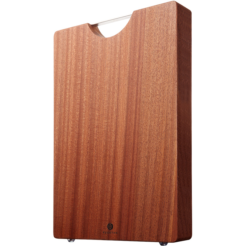 原森太 乌檀木整木菜板 （把手平型） 02.YSTCB0061 40*28*3CM【中号】  褐色（单位：块）