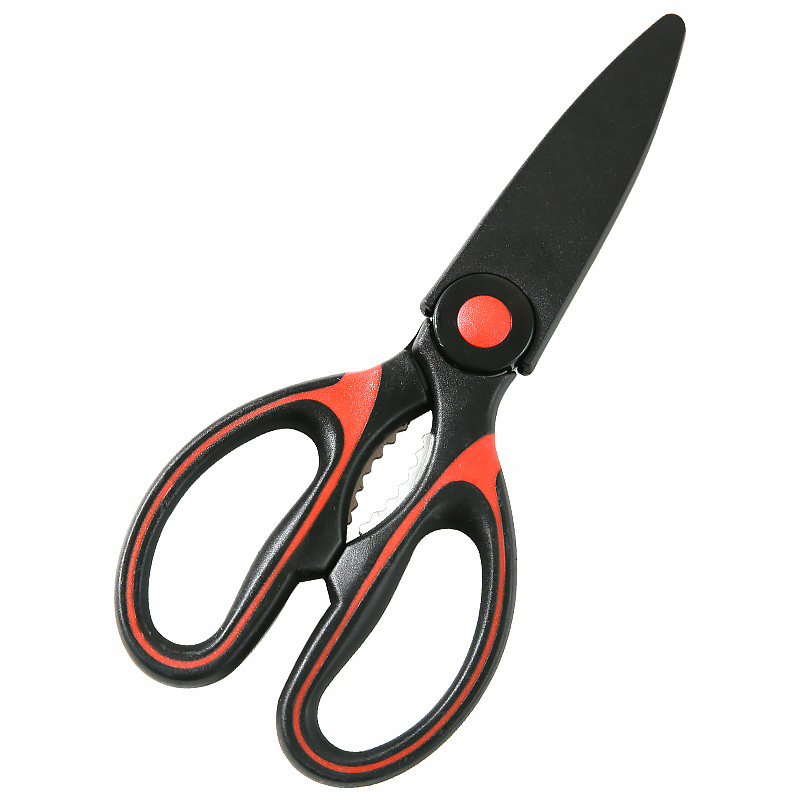 原森太 多功能熊猫厨房剪刀 02.YSTDJ023 （长20.5cm,柄宽8.8cm）*1把 黑色（单位：把）