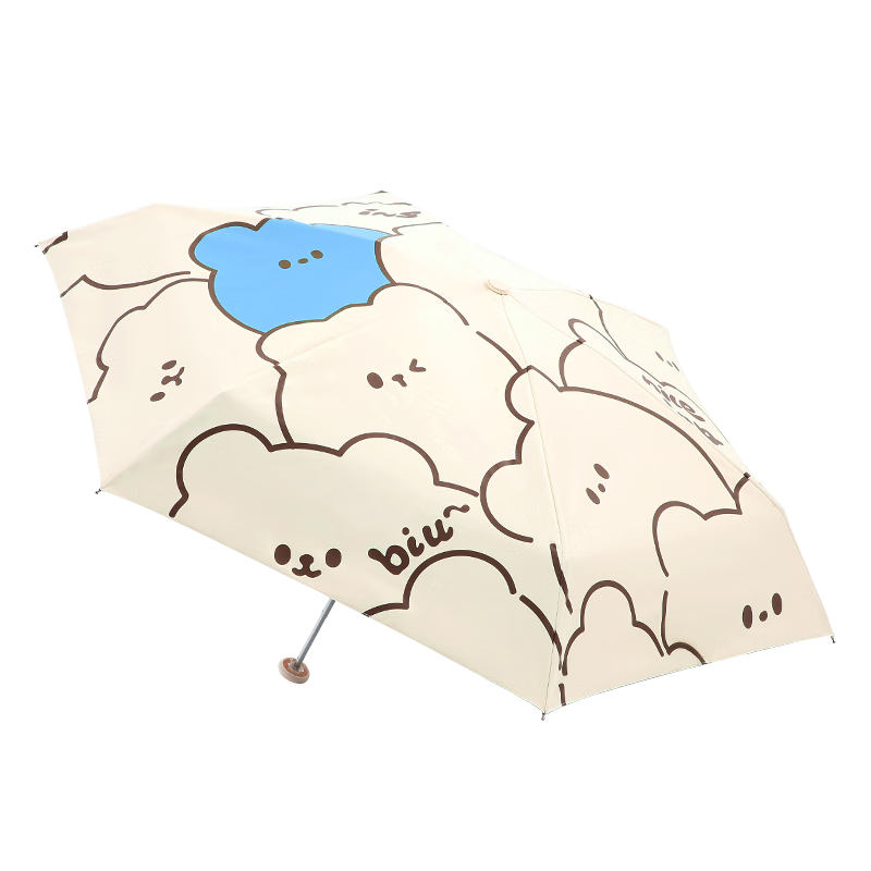 天堂 口袋遮阳伞 51139E 五折伞  天蓝（单位：把）