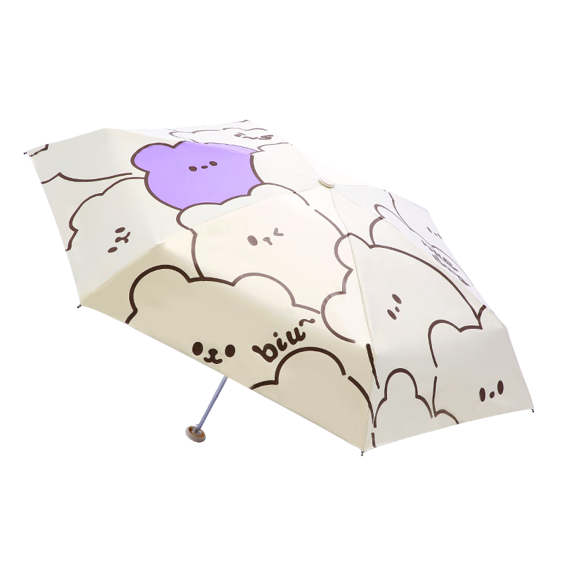 天堂 口袋遮阳伞 51139E 五折伞  紫色（单位：把）