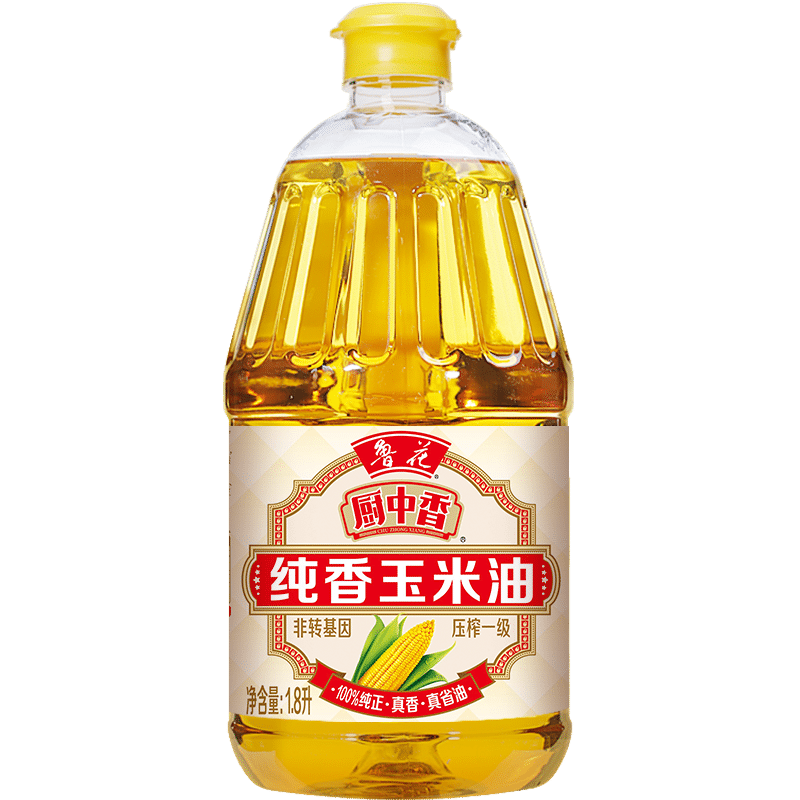 鲁花 厨中香 玉米油 1.8L 黄色（单位：瓶）