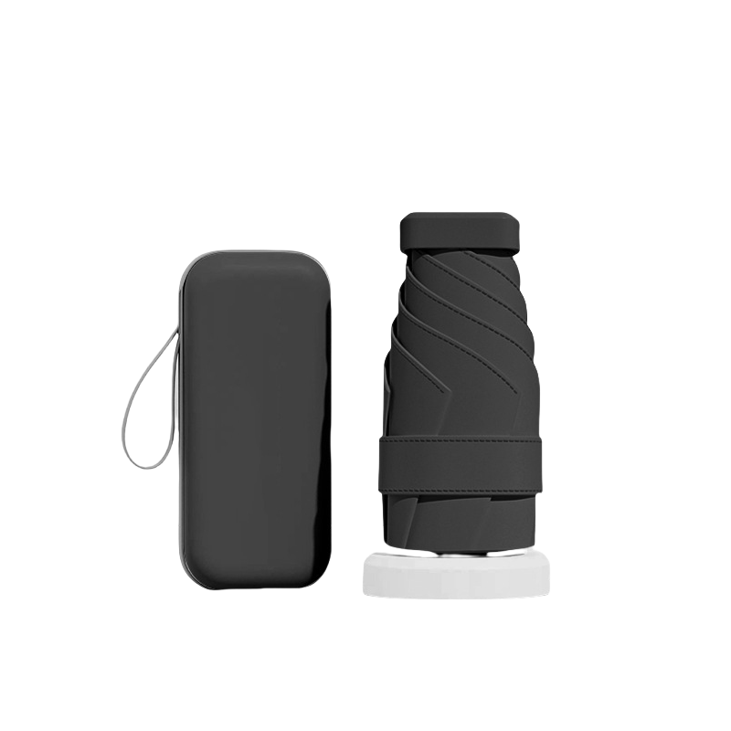 丰懋 胶囊伞女生小巧迷你折叠防晒卡包伞带盒款雨伞 FXYB07 90*52.5cm  曜石黑（单位：把）