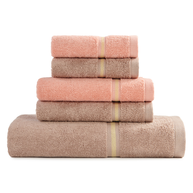 洁玉 沐韵棉柔毛浴巾组合 JD007-5D 五件套 混色（单位：套）