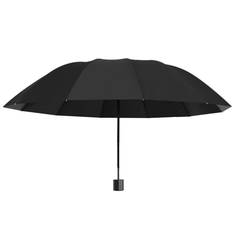 丰懋 男女商务黑胶防晒遮阳加大号太阳伞晴雨两用雨伞 FXYB19 75*125cm  黑色12骨2-3人大伞（单位：把）