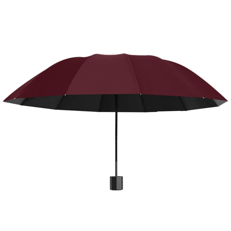 丰懋 男女商务黑胶防晒遮阳加大号太阳伞晴雨两用雨伞 FXYB19 75*125cm  酒红12骨2-3人大伞（单位：把）