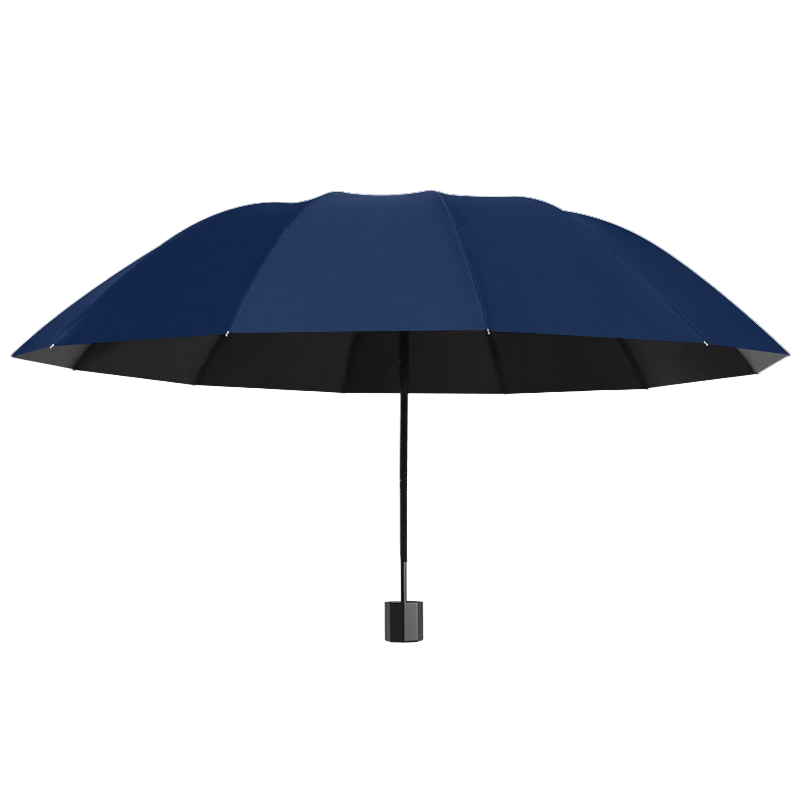 丰懋 男女商务黑胶防晒遮阳加大号太阳伞晴雨两用雨伞 FXYB19 75*125cm 藏青12骨2-3人大伞（单位：把）