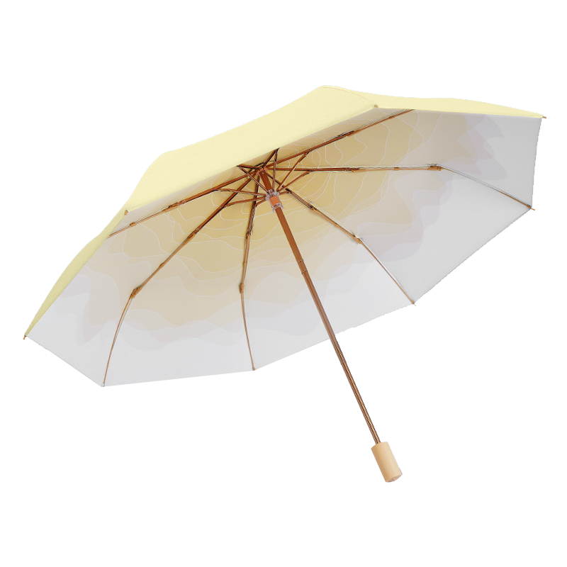 丰懋 迷你超轻冰丝伞防紫外线UPF50+晴雨两用雨伞 FXHJ20250505 51*91cm  五折6骨欧曼黄（单位：把）