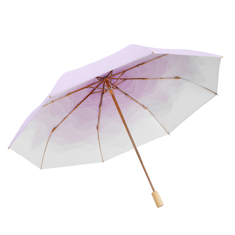 丰懋 迷你超轻冰丝伞防紫外线UPF50+晴雨两用雨伞 FXHJ20250505 51*91cm  五折6骨萝兰紫（单位：把）