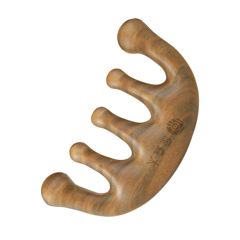 原森太 绿檀木五指按摩梳 02.YSTSZ021 10.5*5.5*2CM 绿檀色（单位：把）