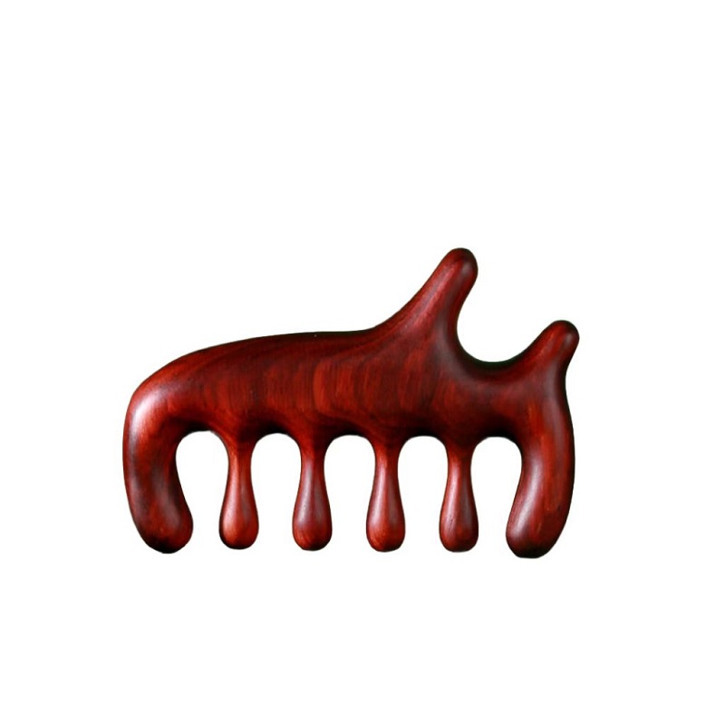 原森太 紫檀木独角仙按摩梳 02.YSTSZ036 10*6.8*1.9CM 紫檀色（单位：把）