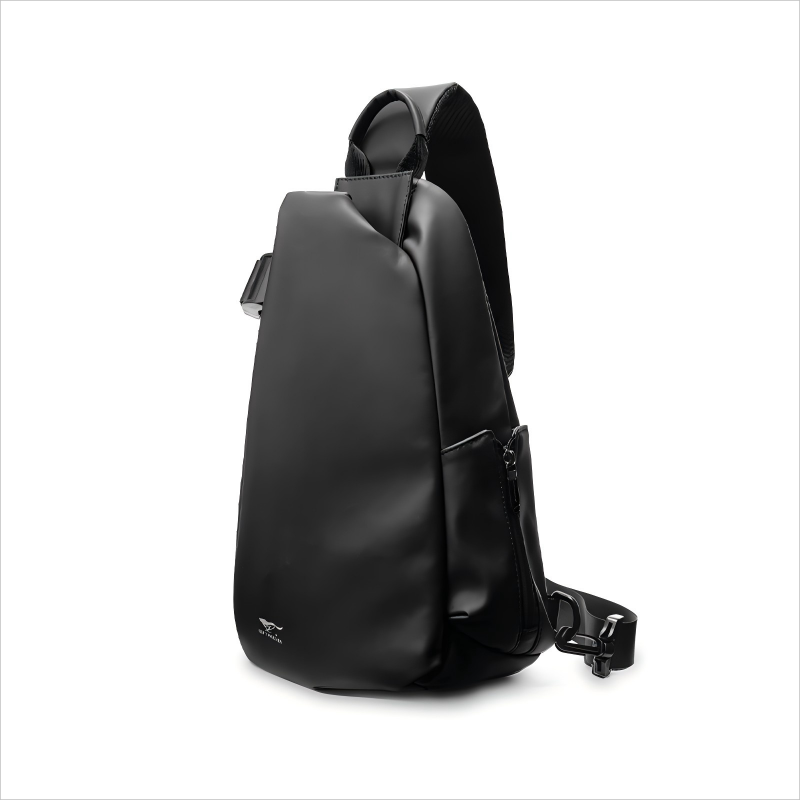 七匹狼（SEPTWOLVES） 潮流单肩包男士休闲百搭斜挎包运动包 CD131284-1 29*13*44CM 黑色（单位：件）