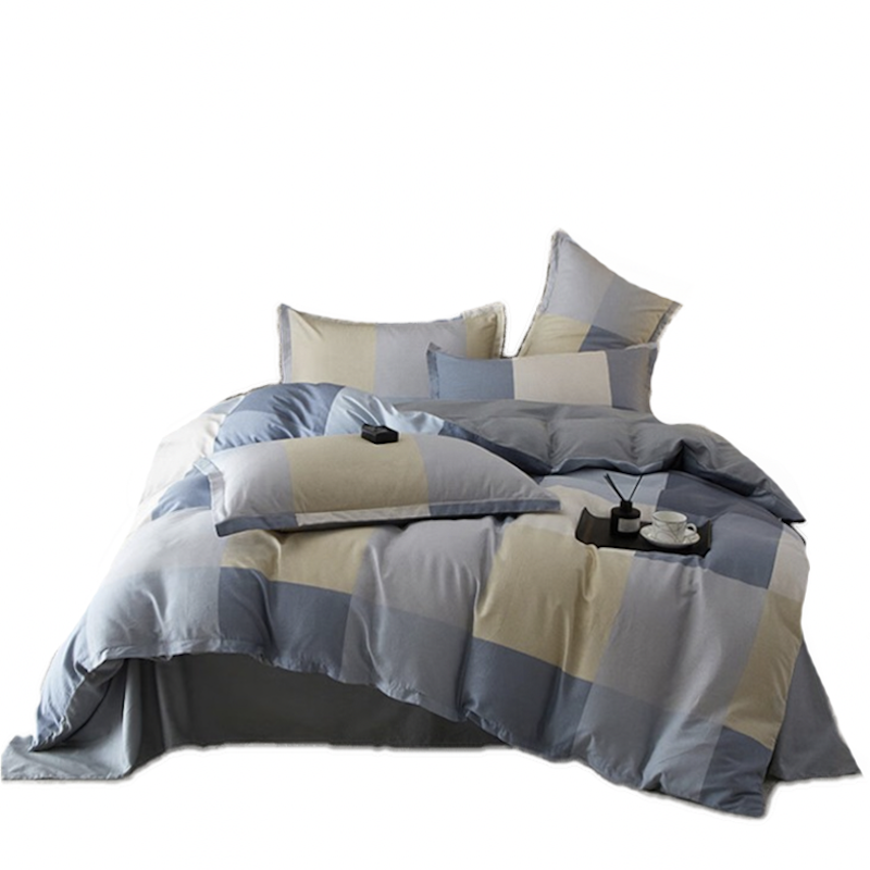 雅鹿 床上四件套 全棉印花100%纯棉 200*230cm 布洛尼-灰（单位：套）