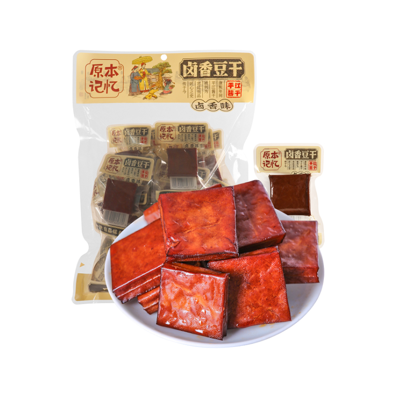 原本记忆 平江豆干地标产品 独立小包 卤香味380g/袋*2袋 深灰色（单位：组）